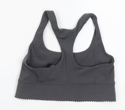 H&M Womens Grey Polyamide Cropped Tank Size XS Scoop Neck Pullover