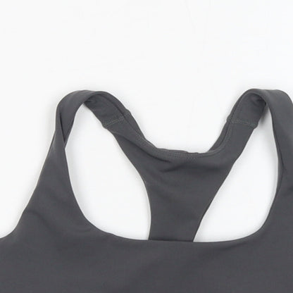 H&M Womens Grey Polyamide Cropped Tank Size XS Scoop Neck Pullover