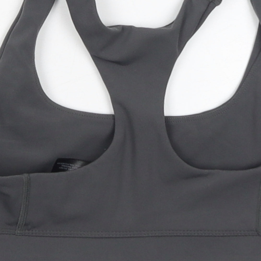 H&M Womens Grey Polyamide Cropped Tank Size XS Scoop Neck Pullover