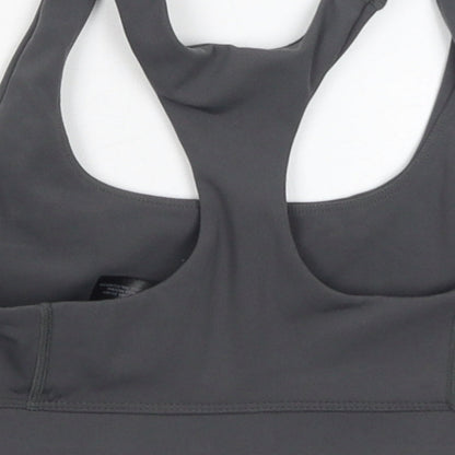 H&M Womens Grey Polyamide Cropped Tank Size XS Scoop Neck Pullover