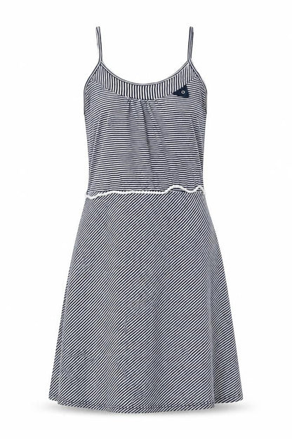 Don't Ask Amanda Womens Blue Striped Cotton A-Line Size S Scoop Neck Pullover