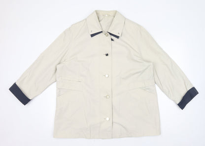 Berkertex Womens Ivory Jacket Size 18 Button