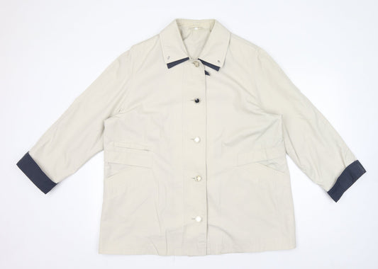 Berkertex Womens Ivory Jacket Size 18 Button
