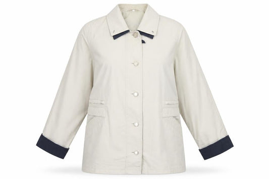 Berkertex Womens Ivory Jacket Size 18 Button
