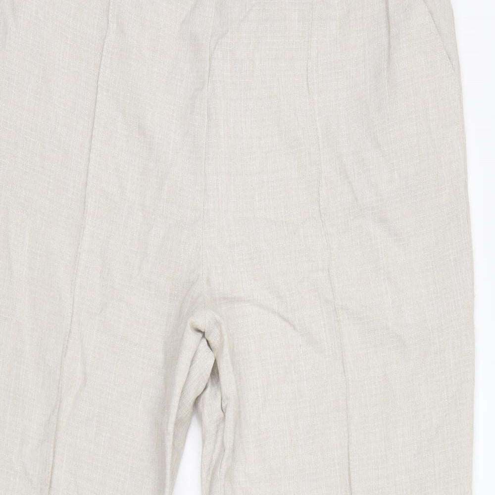 Womens UK Size 18 Marks and Spencer Regular Fit  Ivory Trousers
