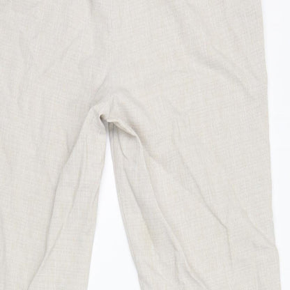 Womens UK Size 18 Marks and Spencer Regular Fit  Ivory Trousers