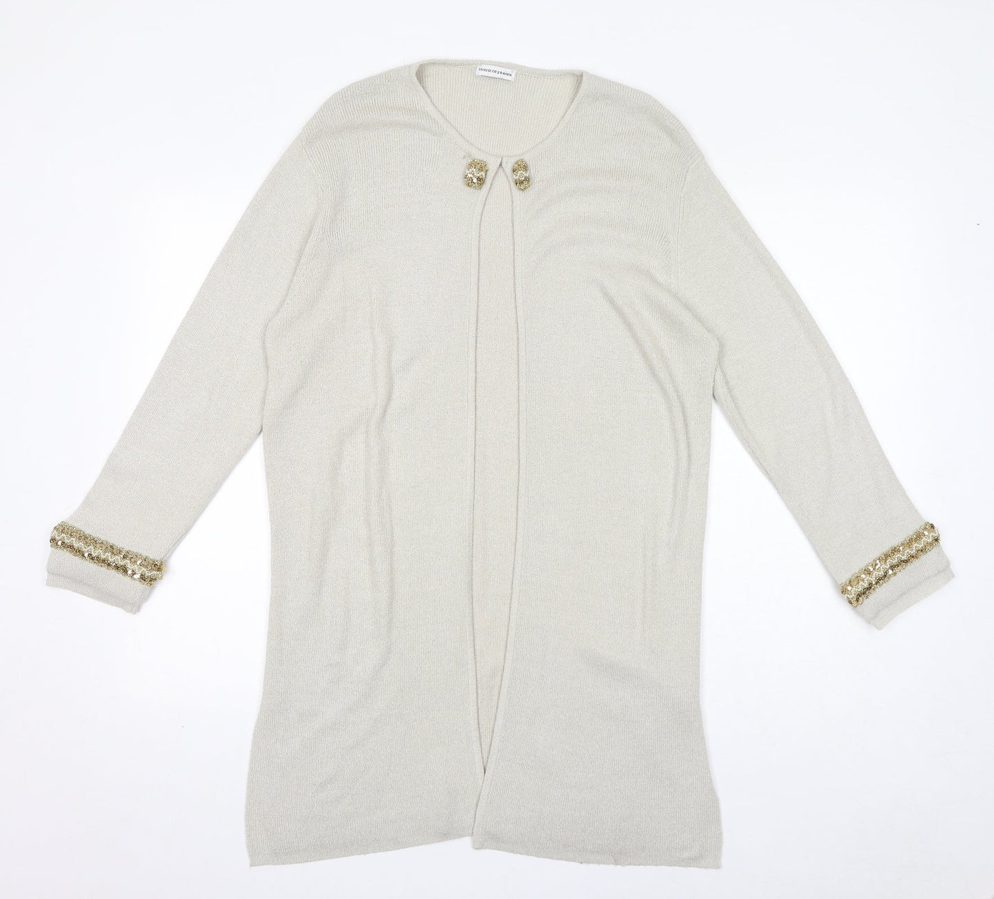 Womens UK Size S House of Fraser Ivory Cardigan Jumper