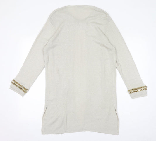 Womens UK Size S House of Fraser Ivory Cardigan Jumper