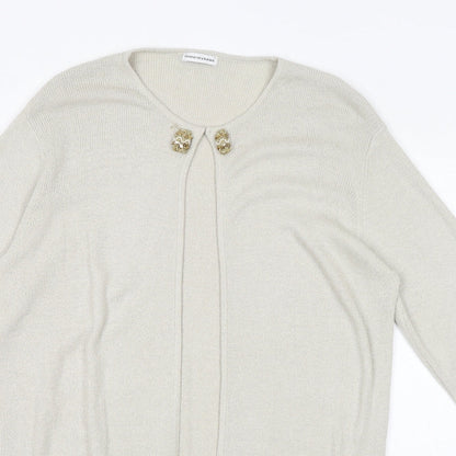 Womens UK Size S House of Fraser Ivory Cardigan Jumper