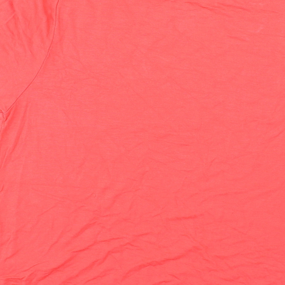 Womens UK Size 12 Very Red Basic T-Shirt