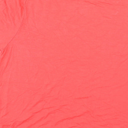 Womens UK Size 12 Very Red Basic T-Shirt