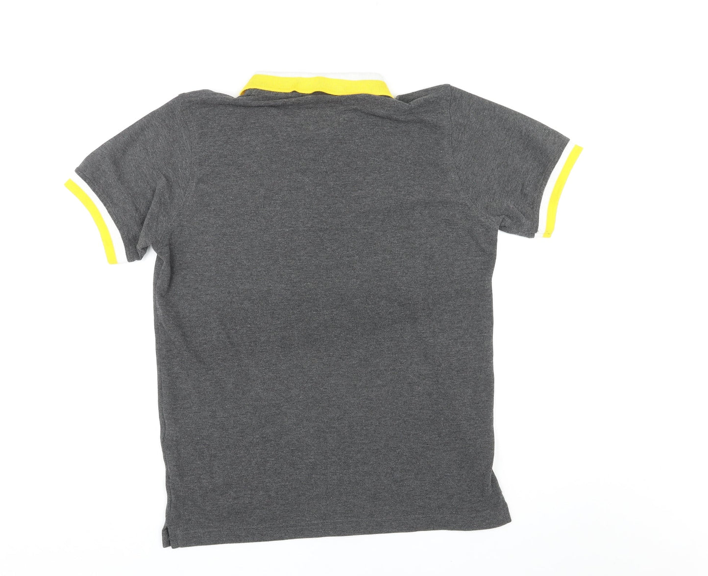 Voi Mens Grey Cotton Polo Size XL Collared Button