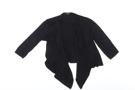 C.M.D Womens Black V-Neck Viscose Cardigan Jumper Size L