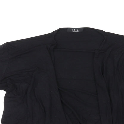 C.M.D Womens Black V-Neck Viscose Cardigan Jumper Size L