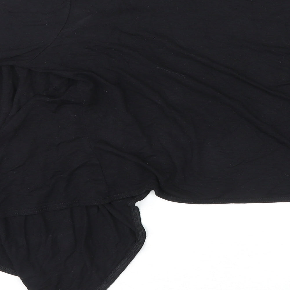 C.M.D Womens Black V-Neck Viscose Cardigan Jumper Size L