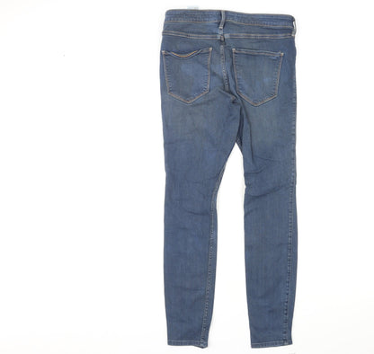 Hollister Womens Blue Cotton Skinny Jeans Size 30 in L28 in Slim Zip