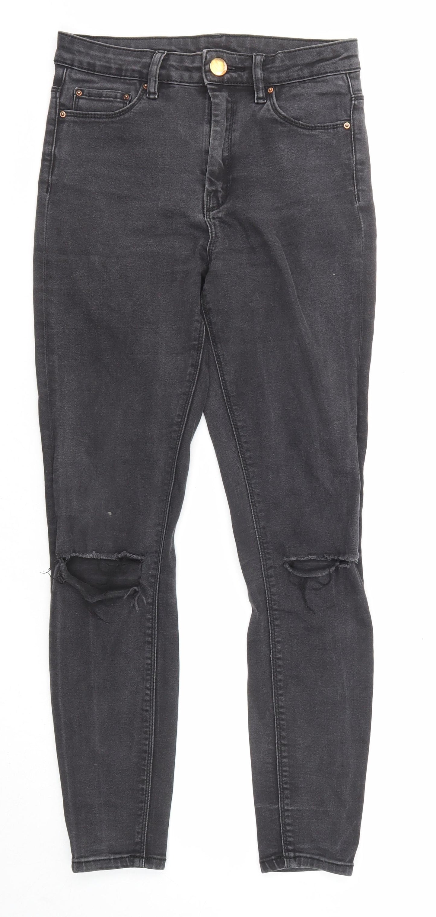 ASOS Womens Black Cotton Skinny Jeans Size 26 in L32 in Regular Zip