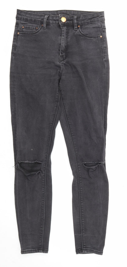 ASOS Womens Black Cotton Skinny Jeans Size 26 in L32 in Regular Zip