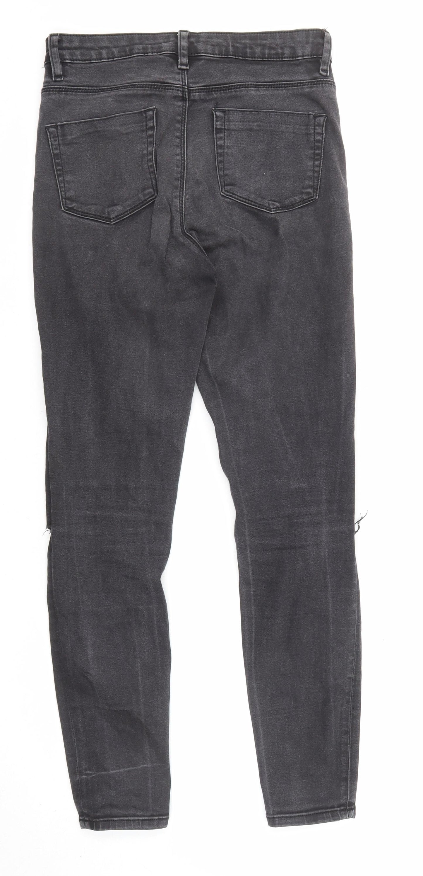 ASOS Womens Black Cotton Skinny Jeans Size 26 in L32 in Regular Zip