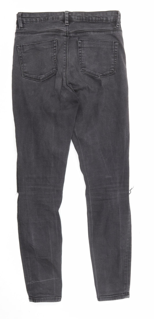 ASOS Womens Black Cotton Skinny Jeans Size 26 in L32 in Regular Zip