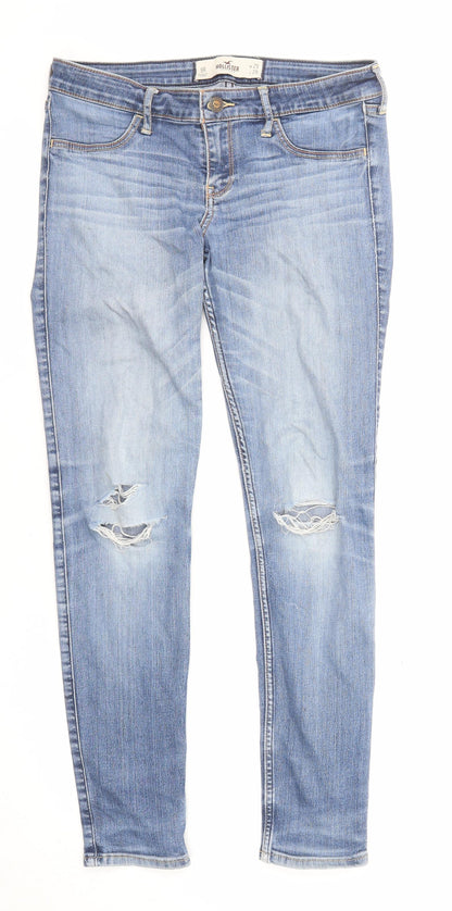 Hollister Womens Blue Cotton Skinny Jeans Size 29 in L29 in Regular Zip
