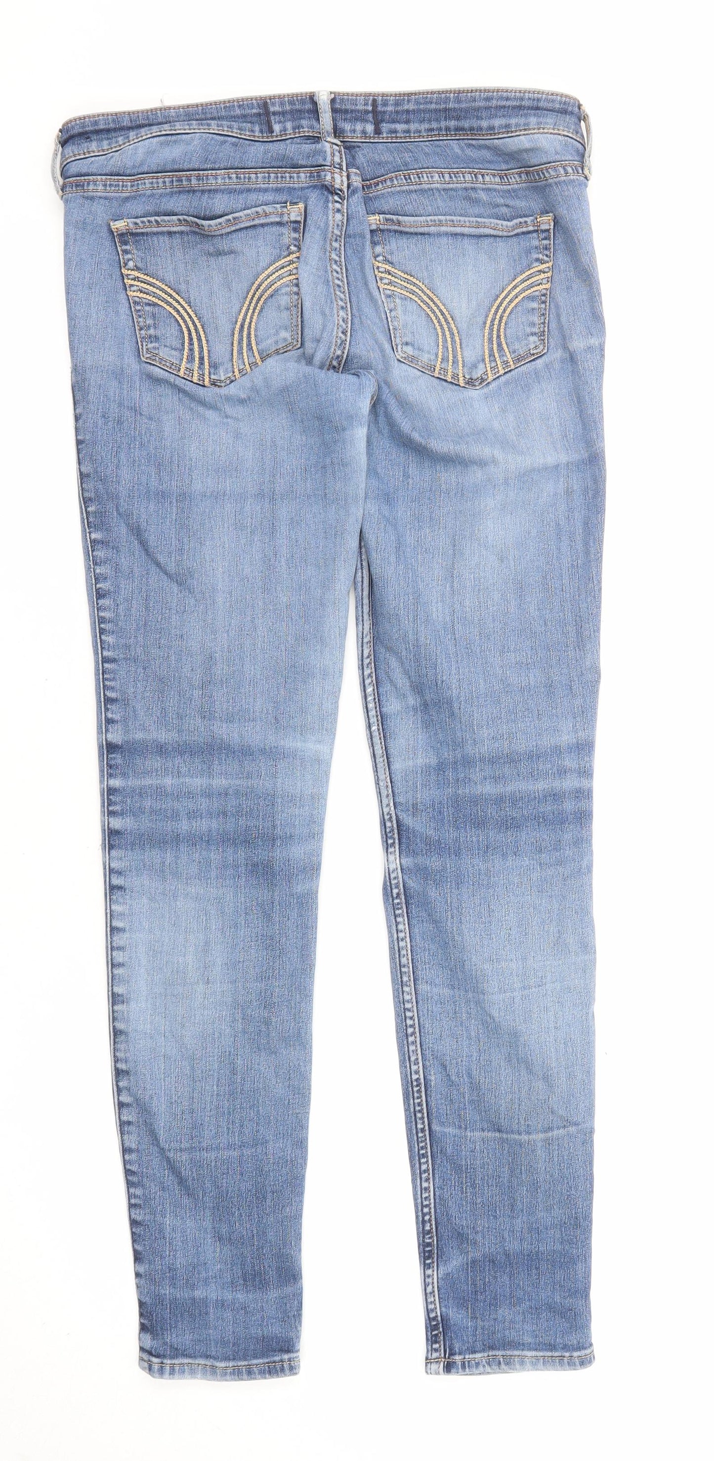 Hollister Womens Blue Cotton Skinny Jeans Size 29 in L29 in Regular Zip