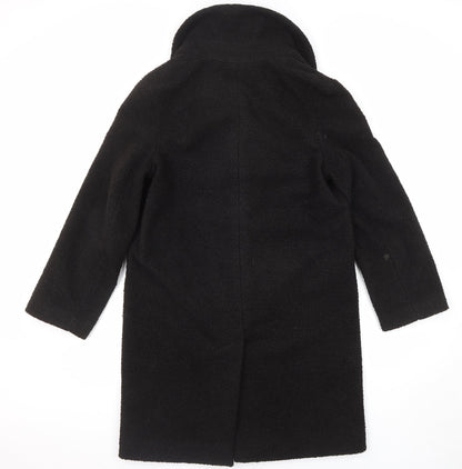 Womens UK Size 10 Warehouse Black Overcoat