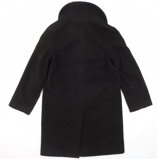 Womens UK Size 10 Warehouse Black Overcoat
