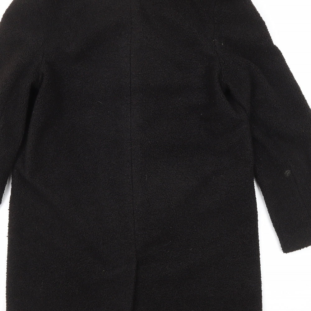 Womens UK Size 10 Warehouse Black Overcoat