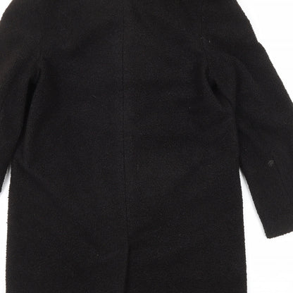 Womens UK Size 10 Warehouse Black Overcoat