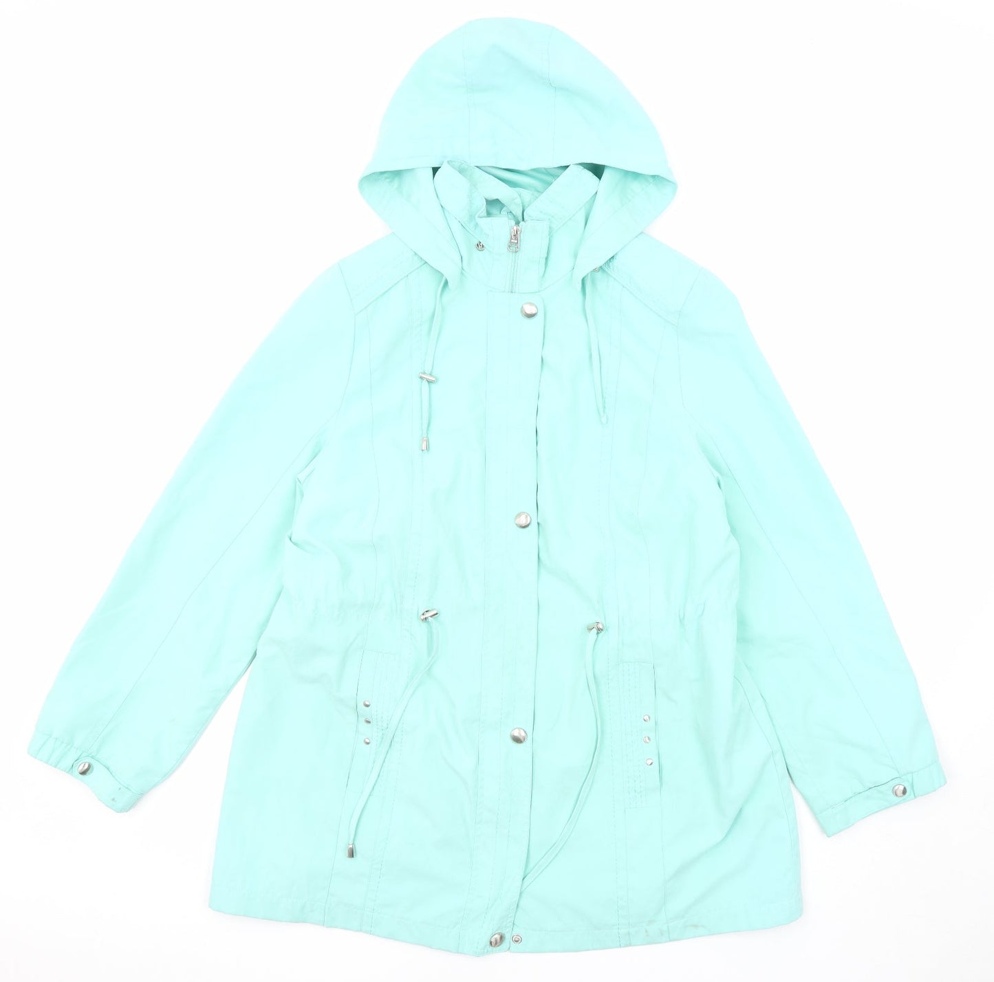 Womens UK Size M Bonmarché Blue Parka Coat