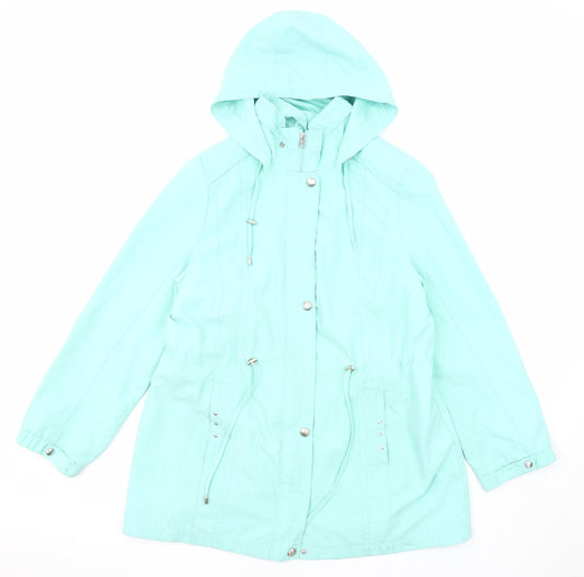 Womens UK Size M Bonmarché Blue Parka Coat