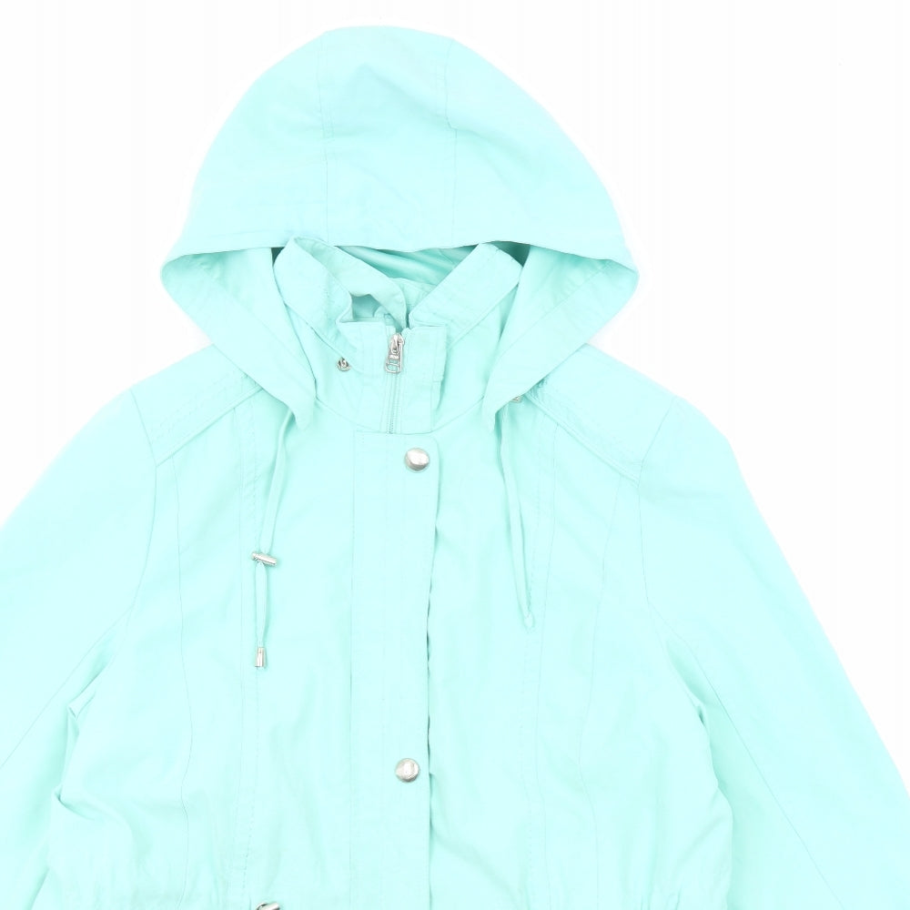 Womens UK Size M Bonmarché Blue Parka Coat