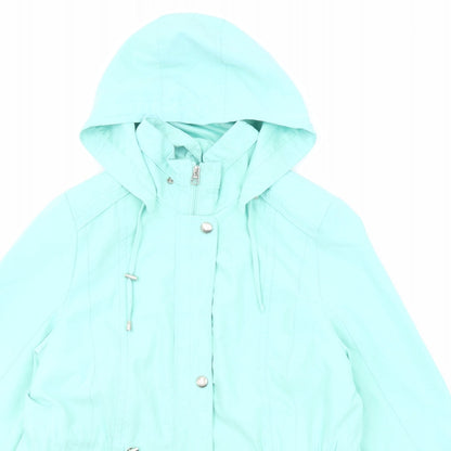 Womens UK Size M Bonmarché Blue Parka Coat