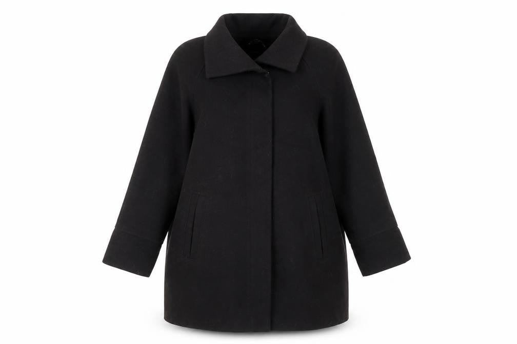 Womens UK Size 14 M&Co Black Overcoat