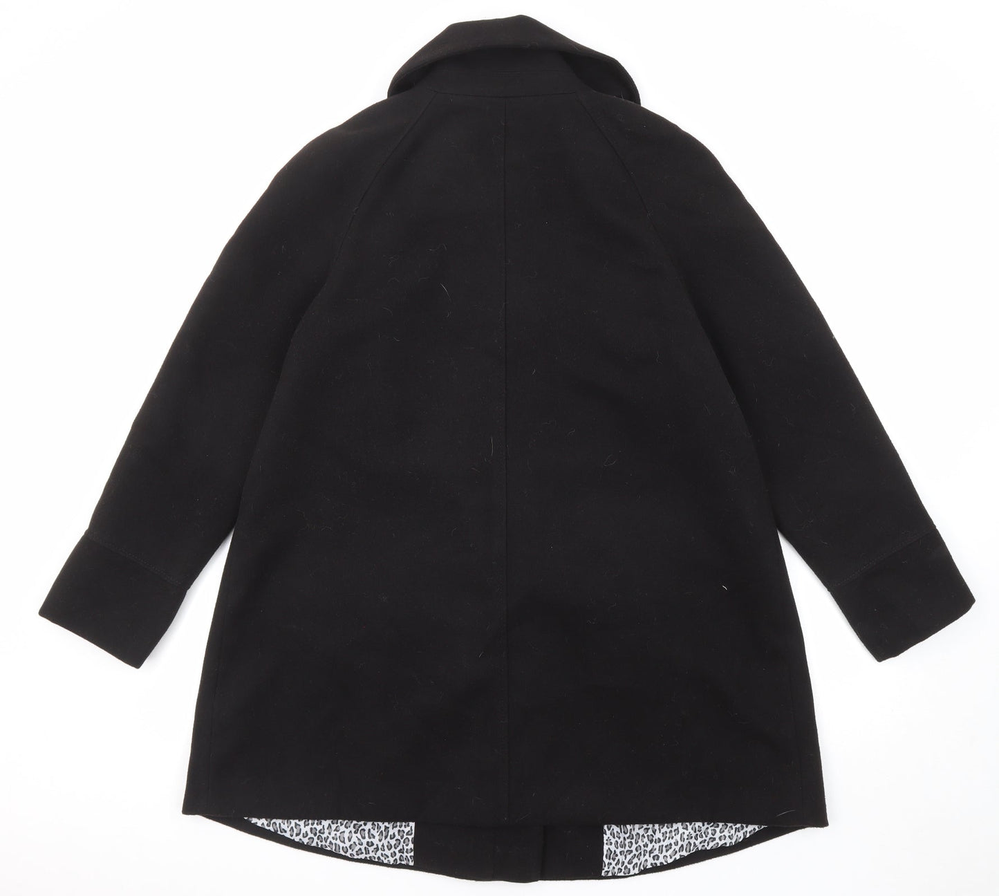 Womens UK Size 14 M&Co Black Overcoat