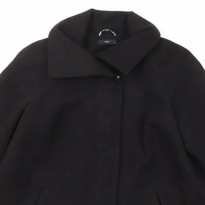 Womens UK Size 14 M&Co Black Overcoat