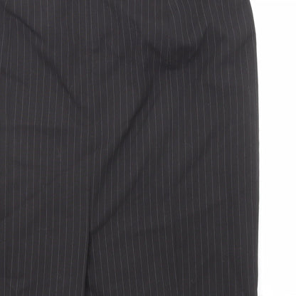 The Department Womens Black Striped Polyester Straight & Pencil Skirt Size 10 Zip