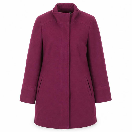 Classic Womens Purple Overcoat Coat Size 14 Button