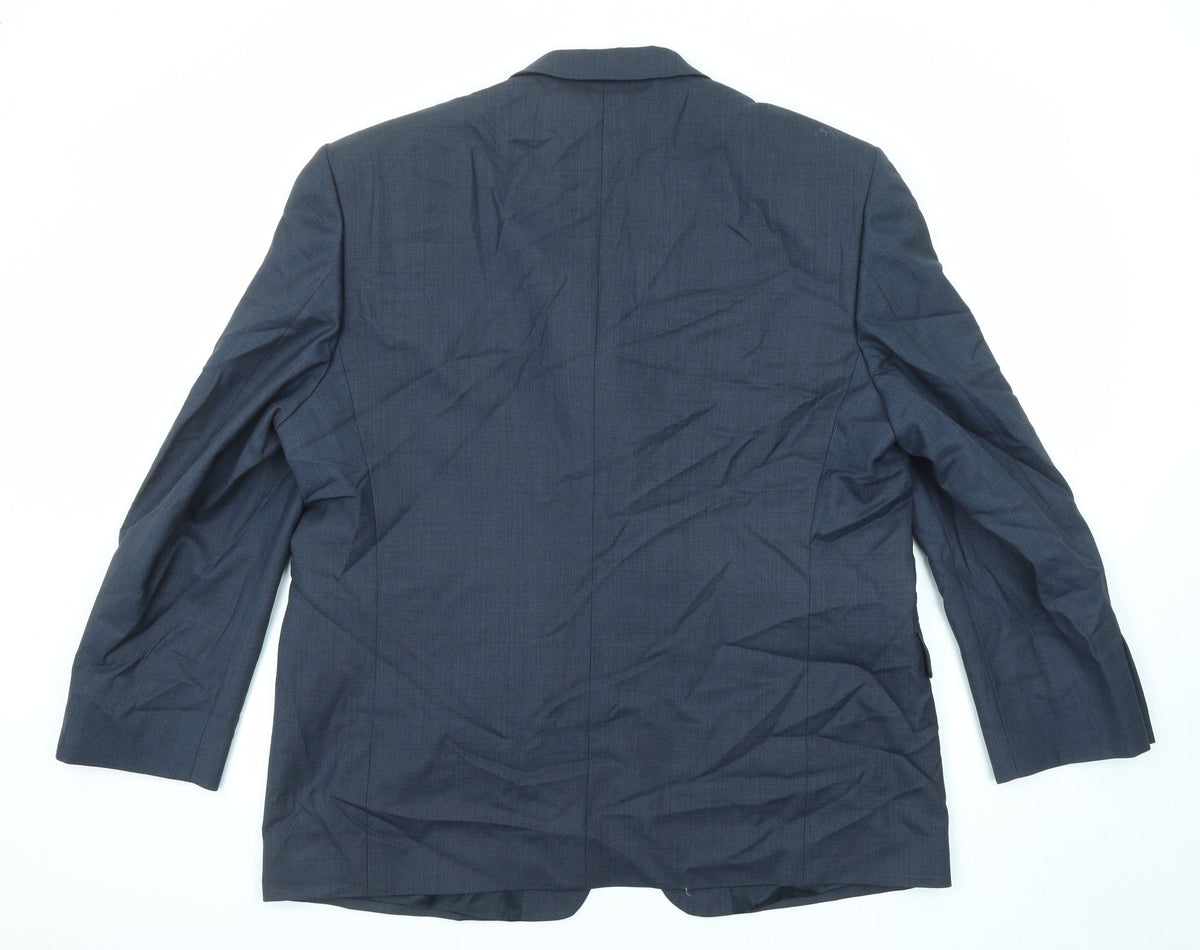 Nino Bertini Mens Blue Wool Jacket Suit Jacket Size 46 Regular