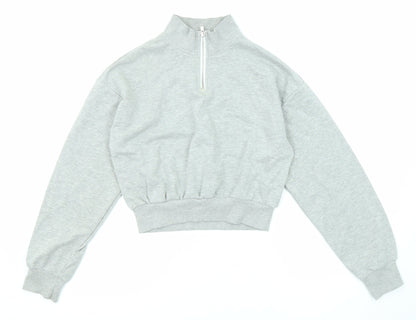 Womens UK Size S FOREVER 21 Grey Pullover Sweatshirt