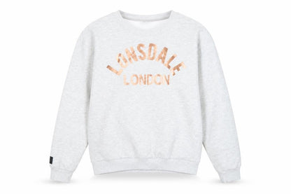 Womens UK Size 12 Lonsdale Grey Pullover Sweatshirt