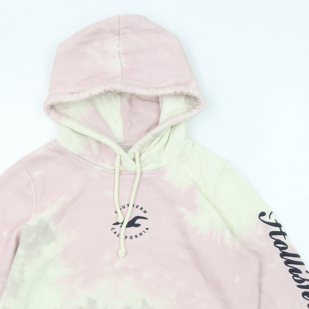 Hollister Womens Multicoloured Geometric Cotton Pullover Hoodie Size XS Pullover - Tie dye effect