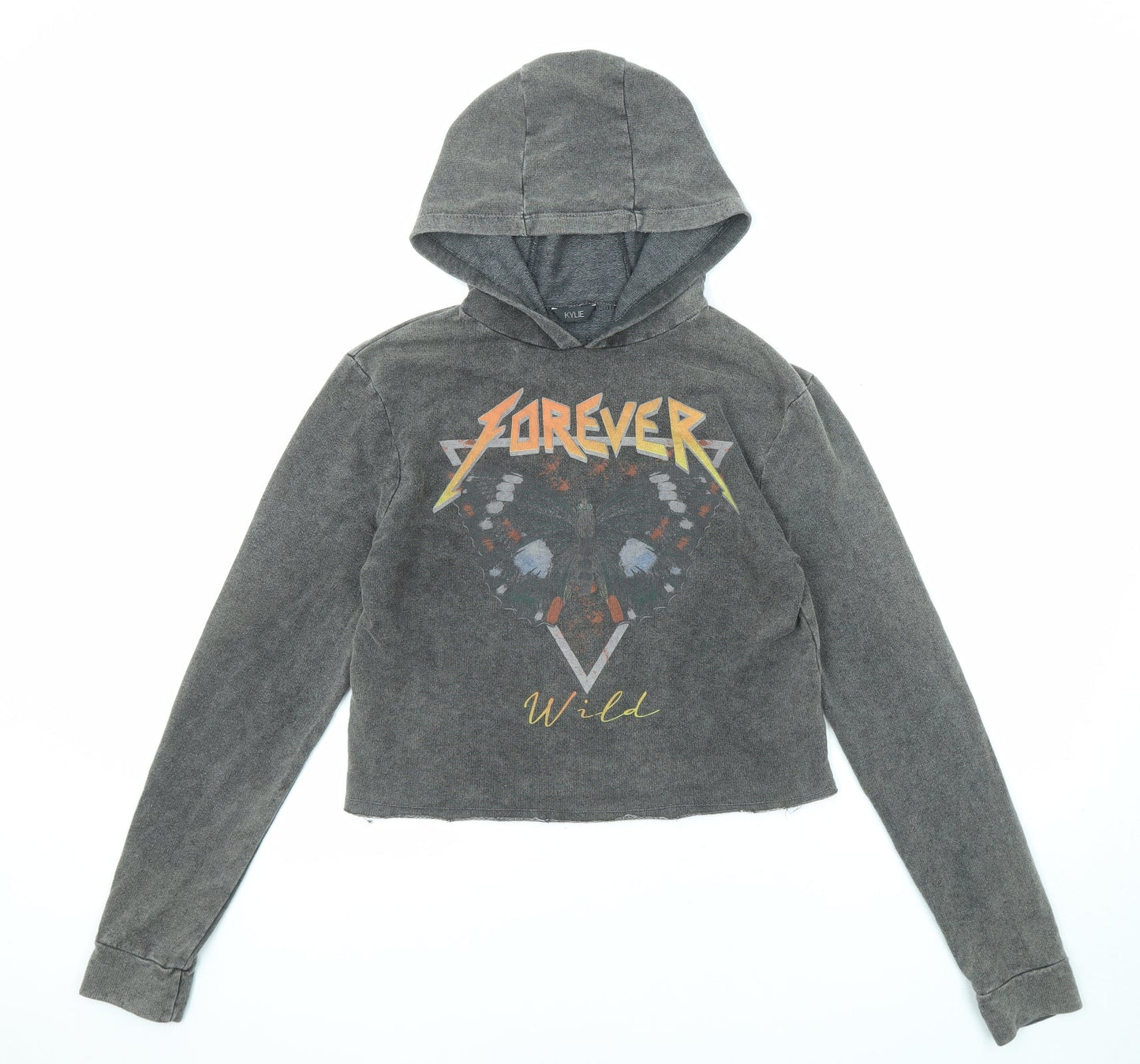 M&Co Girls Grey Cotton Pullover Hoodie Size 14 Years Pullover - Forever Wild
