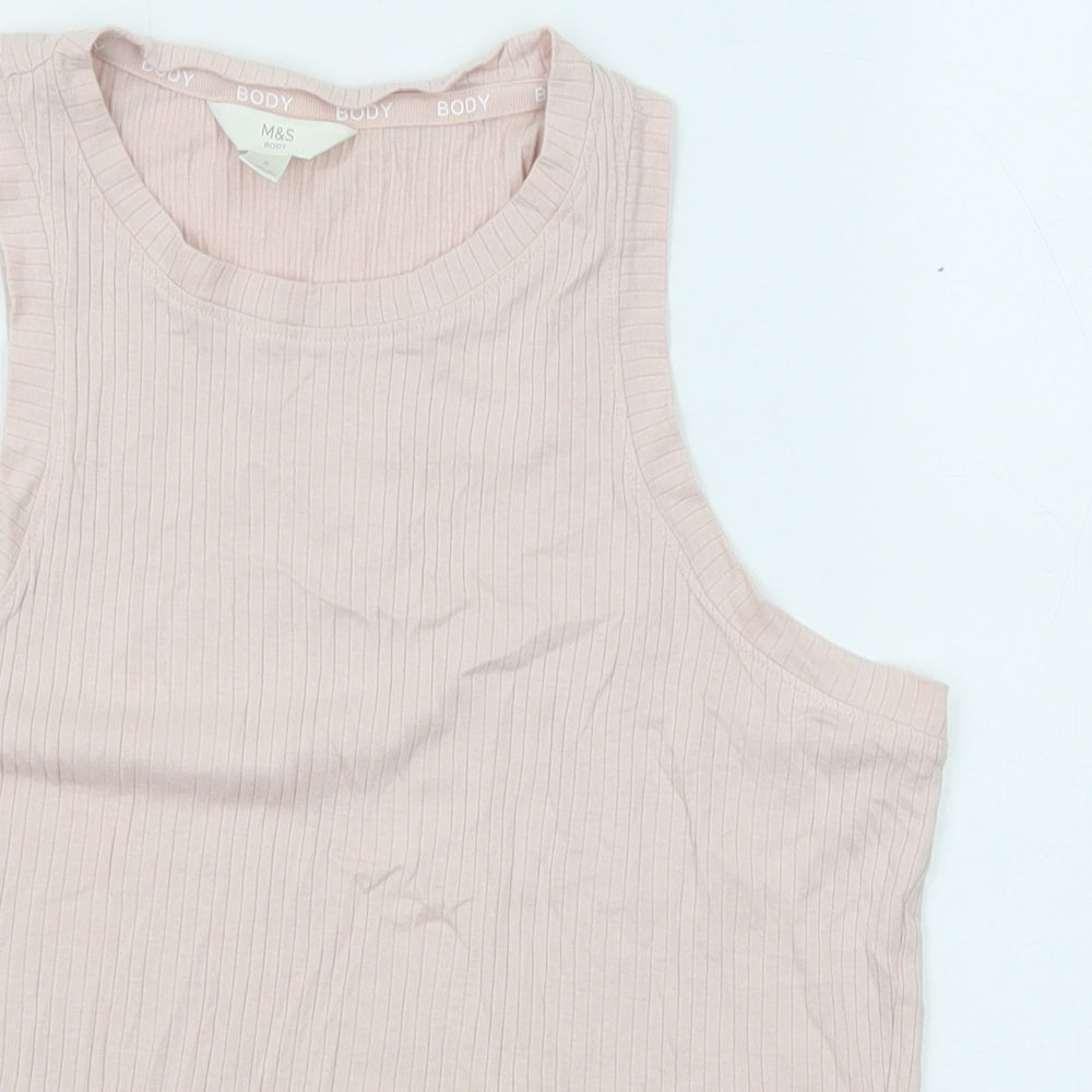 Womens UK Size S Marks and Spencer Pink Camisole Tank