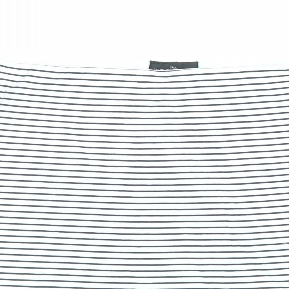 Womens UK Size 8 Topshop White Basic T-Shirt
