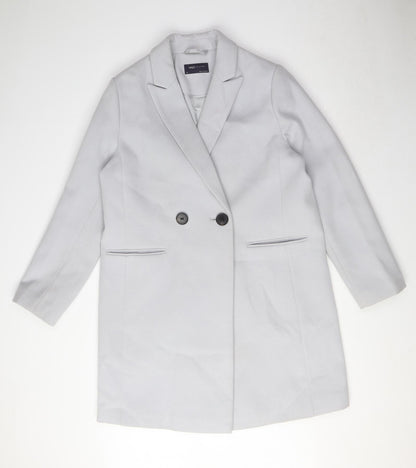 Marks and Spencer Womens Grey Overcoat Blazer Size 14 Button