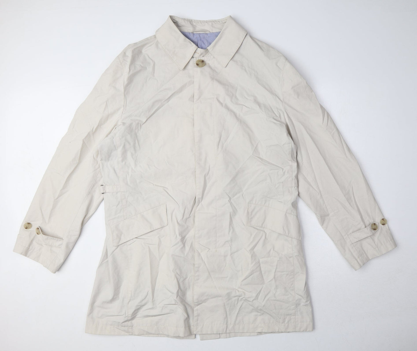 Autograph Womens Beige Jacket Size L Button