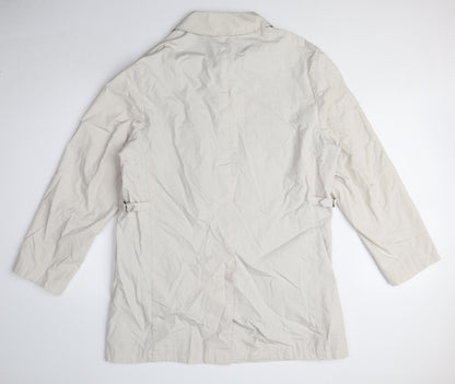 Autograph Womens Beige Jacket Size L Button