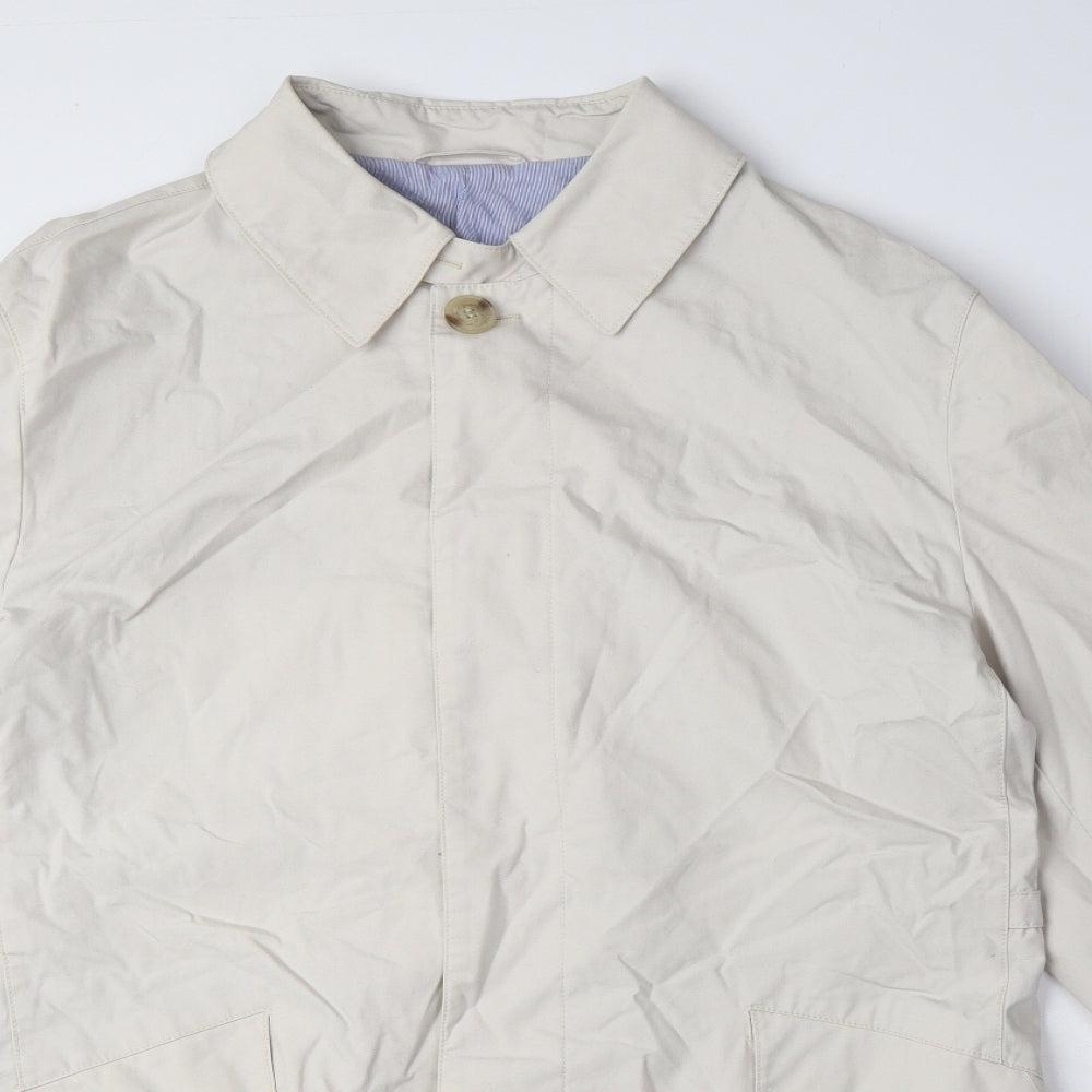 Autograph Womens Beige Jacket Size L Button